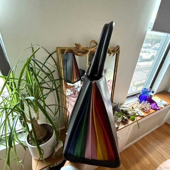 LIKE NEW Sara Battaglia Plisse Tote Bag - Picture 4 of 9